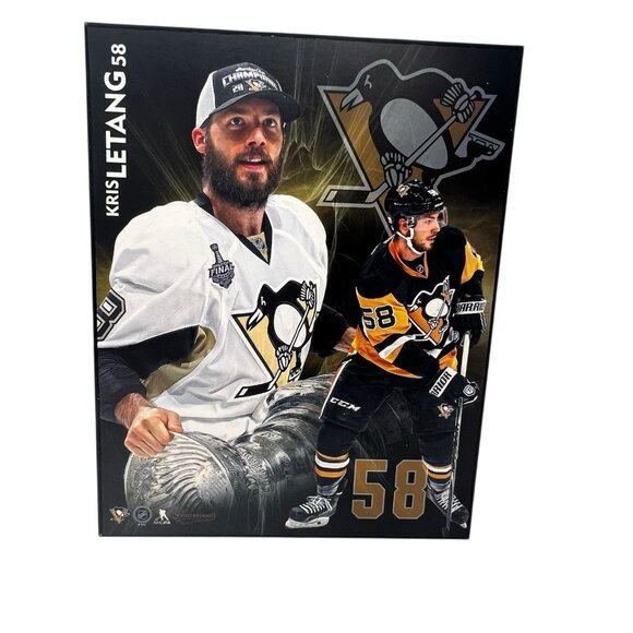 Pittsburgh Penguins Charity Bag 8x10 Wooden Photo Plaque Lot of 7 Crosby Malkin - Picture 4 of 8